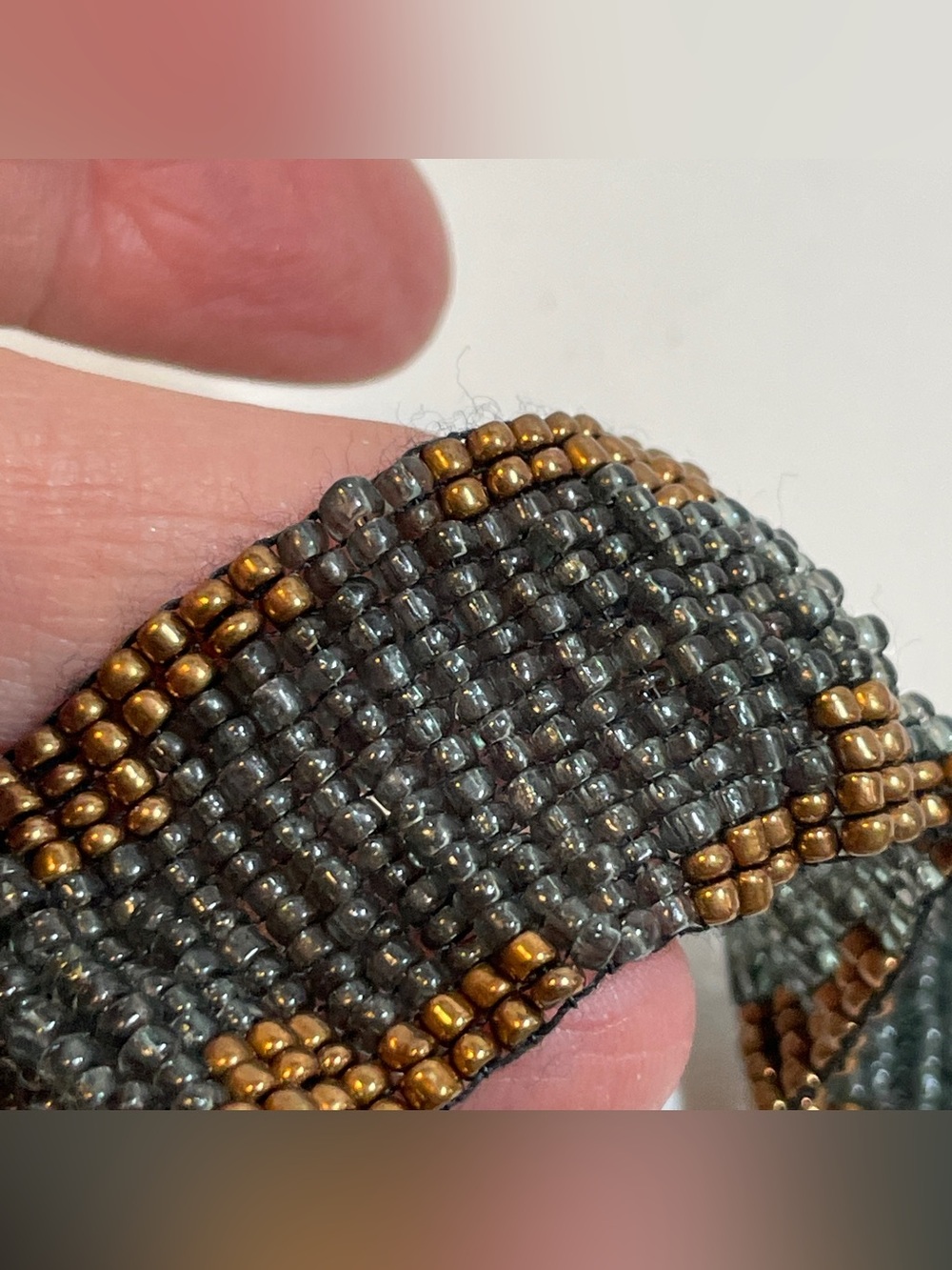 Pre-owned Boho Style Multi-strand Multi-color Seed Bead Necklace - Black Coppery - Picture 9 of 15